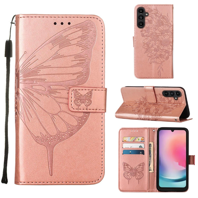 Embossed Butterfly Leather Phone Case, For Samsung Galaxy A27 5G, For Samsung Galaxy A07 4G, For Samsung Galaxy A17 5G, For Samsung Galaxy A06 4G / 5G, For Samsung Galaxy A15, For Samsung Galaxy A05