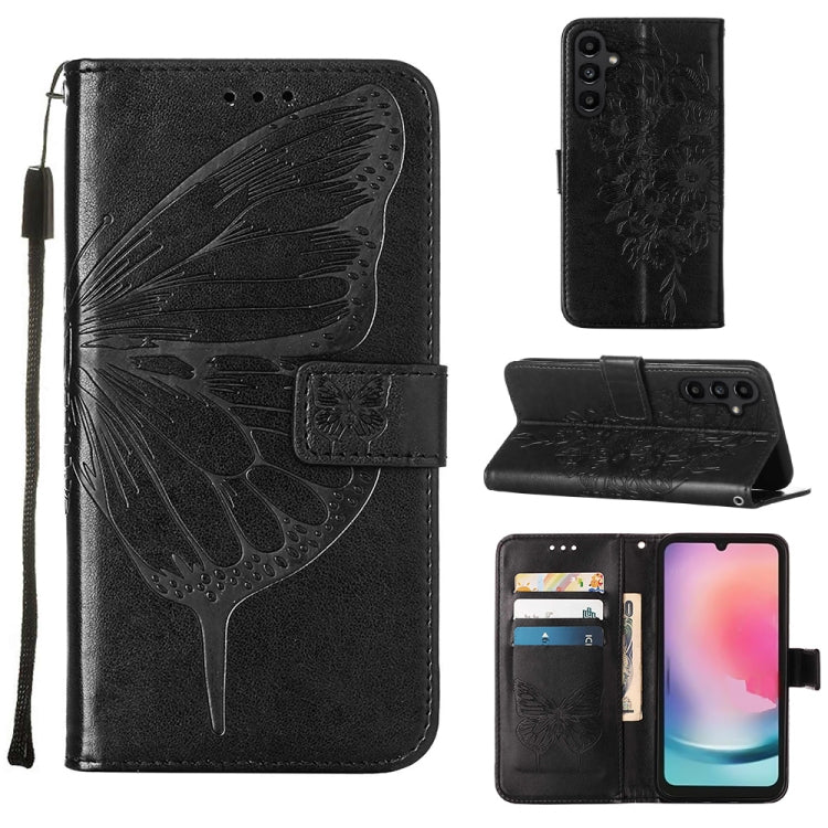 Embossed Butterfly Leather Phone Case, For Samsung Galaxy A27 5G, For Samsung Galaxy A07 4G, For Samsung Galaxy A17 5G, For Samsung Galaxy A06 4G / 5G, For Samsung Galaxy A15, For Samsung Galaxy A05