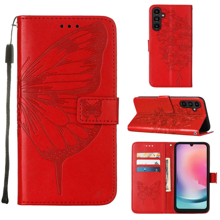 Embossed Butterfly Leather Phone Case, For Samsung Galaxy A27 5G, For Samsung Galaxy A07 4G, For Samsung Galaxy A17 5G, For Samsung Galaxy A06 4G / 5G, For Samsung Galaxy A15, For Samsung Galaxy A05