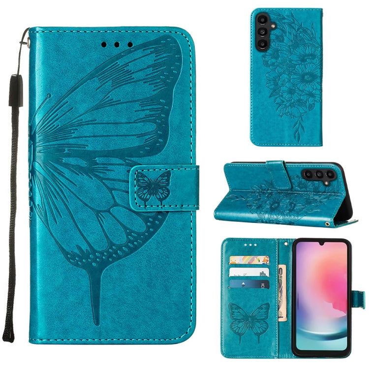 Embossed Butterfly Leather Phone Case, For Samsung Galaxy A27 5G, For Samsung Galaxy A07 4G, For Samsung Galaxy A17 5G, For Samsung Galaxy A06 4G / 5G, For Samsung Galaxy A15, For Samsung Galaxy A05