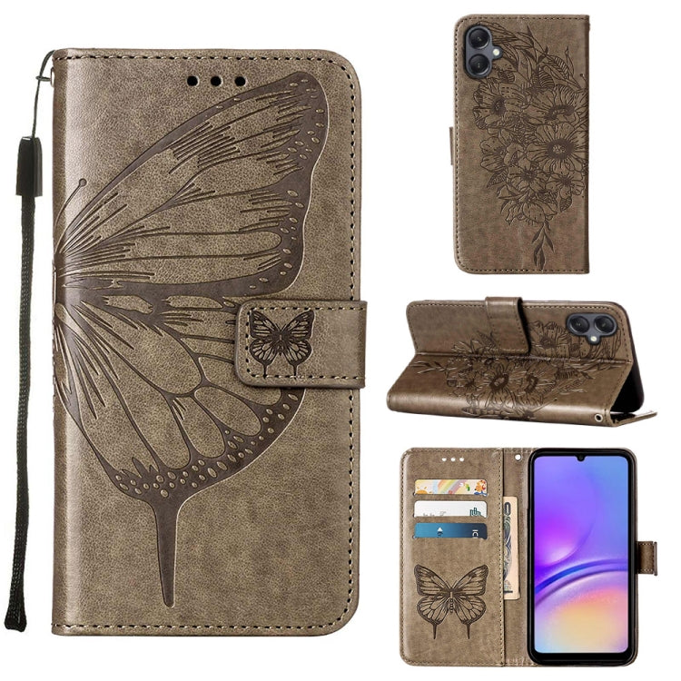 Embossed Butterfly Leather Phone Case, For Samsung Galaxy A27 5G, For Samsung Galaxy A07 4G, For Samsung Galaxy A17 5G, For Samsung Galaxy A06 4G / 5G, For Samsung Galaxy A15, For Samsung Galaxy A05
