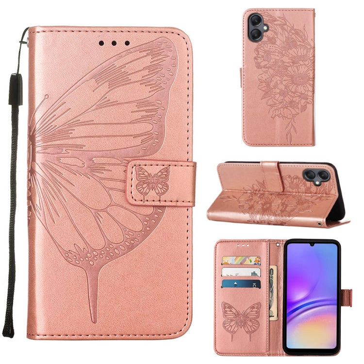 Embossed Butterfly Leather Phone Case, For Samsung Galaxy A27 5G, For Samsung Galaxy A07 4G, For Samsung Galaxy A17 5G, For Samsung Galaxy A06 4G / 5G, For Samsung Galaxy A15, For Samsung Galaxy A05