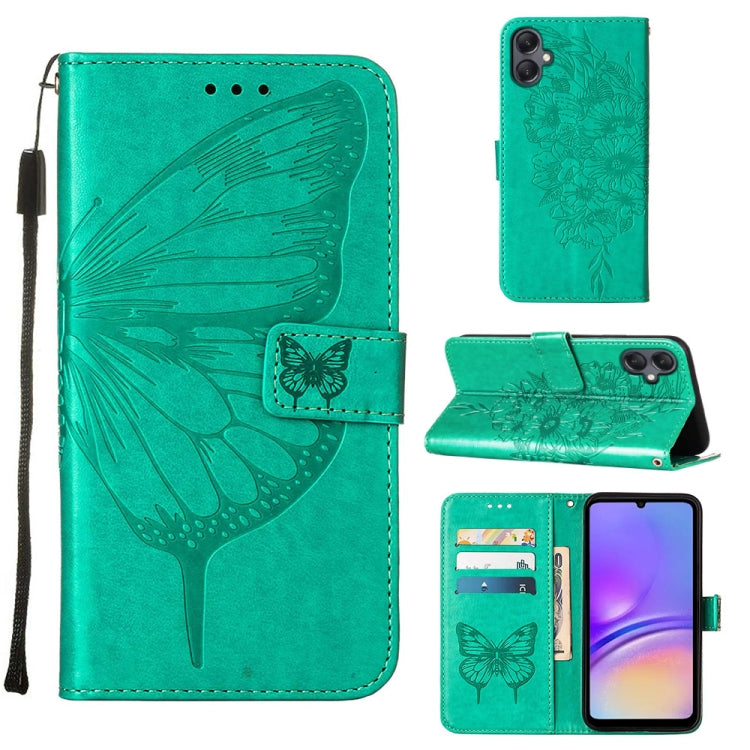 Embossed Butterfly Leather Phone Case, For Samsung Galaxy A27 5G, For Samsung Galaxy A07 4G, For Samsung Galaxy A17 5G, For Samsung Galaxy A06 4G / 5G, For Samsung Galaxy A15, For Samsung Galaxy A05