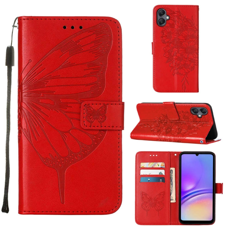 Embossed Butterfly Leather Phone Case, For Samsung Galaxy A27 5G, For Samsung Galaxy A07 4G, For Samsung Galaxy A17 5G, For Samsung Galaxy A06 4G / 5G, For Samsung Galaxy A15, For Samsung Galaxy A05