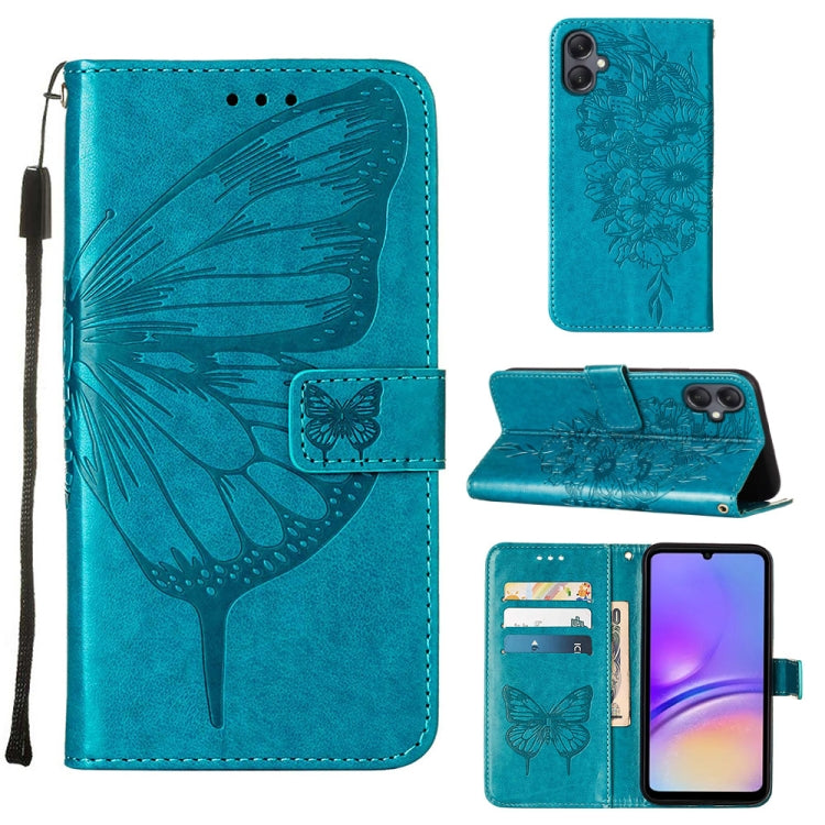 Embossed Butterfly Leather Phone Case, For Samsung Galaxy A27 5G, For Samsung Galaxy A07 4G, For Samsung Galaxy A17 5G, For Samsung Galaxy A06 4G / 5G, For Samsung Galaxy A15, For Samsung Galaxy A05