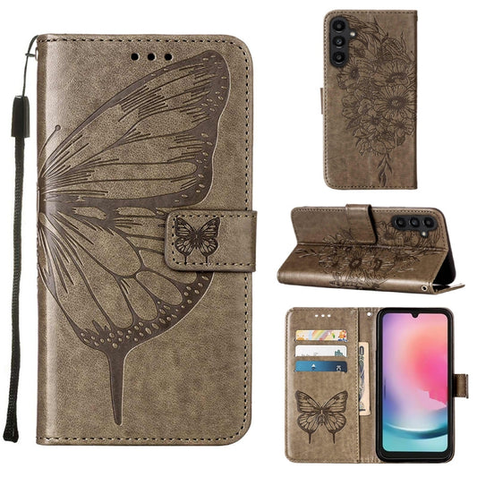 Embossed Butterfly Leather Phone Case, For Samsung Galaxy A05s, For Samsung Galaxy A25 5G, For Samsung Galaxy S23 FE 5G, For Samsung Galaxy A24 4G