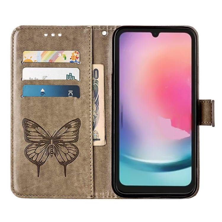Embossed Butterfly Leather Phone Case, For Samsung Galaxy A05s, For Samsung Galaxy A25 5G, For Samsung Galaxy S23 FE 5G, For Samsung Galaxy A24 4G