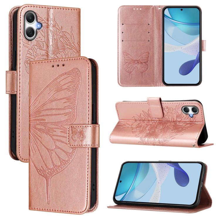 Embossed Butterfly Leather Phone Case, For Samsung Galaxy A27 5G, For Samsung Galaxy A07 4G, For Samsung Galaxy A17 5G, For Samsung Galaxy A06 4G / 5G, For Samsung Galaxy A15, For Samsung Galaxy A05