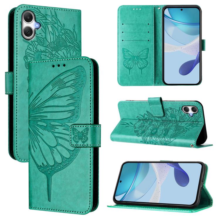 Embossed Butterfly Leather Phone Case, For Samsung Galaxy A27 5G, For Samsung Galaxy A07 4G, For Samsung Galaxy A17 5G, For Samsung Galaxy A06 4G / 5G, For Samsung Galaxy A15, For Samsung Galaxy A05