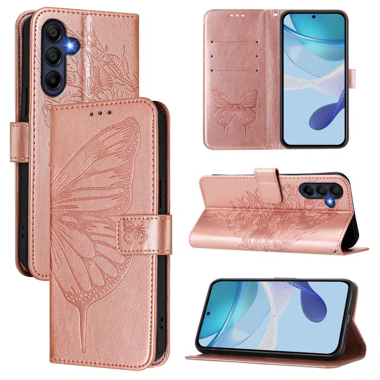 Embossed Butterfly Leather Phone Case, For Samsung Galaxy A27 5G, For Samsung Galaxy A07 4G, For Samsung Galaxy A17 5G, For Samsung Galaxy A06 4G / 5G, For Samsung Galaxy A15, For Samsung Galaxy A05