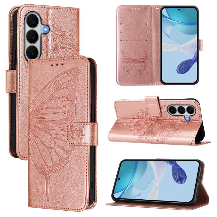 Embossed Butterfly Leather Phone Case, For Samsung Galaxy A27 5G, For Samsung Galaxy A07 4G, For Samsung Galaxy A17 5G, For Samsung Galaxy A06 4G / 5G, For Samsung Galaxy A15, For Samsung Galaxy A05