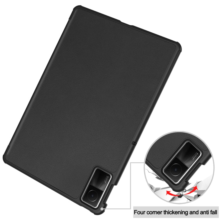 Custer Pure Color 3-Fold Holder Leather Tablet Case, For Xiaomi Redmi Pad SE