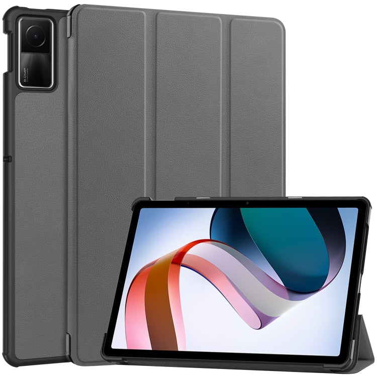Custer Pure Color 3-Fold Holder Leather Tablet Case, For Xiaomi Redmi Pad SE
