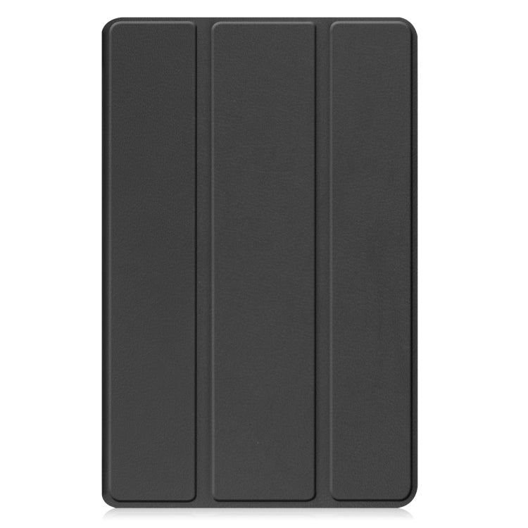 Custer Pure Color 3-Fold Holder Leather Tablet Case, For Samsung Galaxy Tab A9 / Tab A11