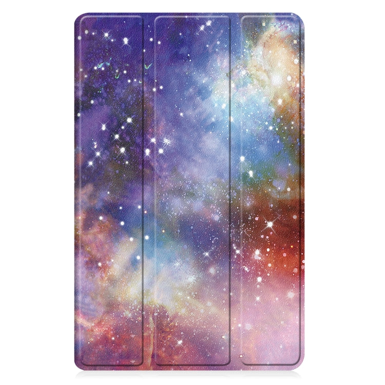 Custer Painted 3-Fold Holder Smart Leather Tablet Case, For Samsung Galaxy Tab A9 / Tab A11
