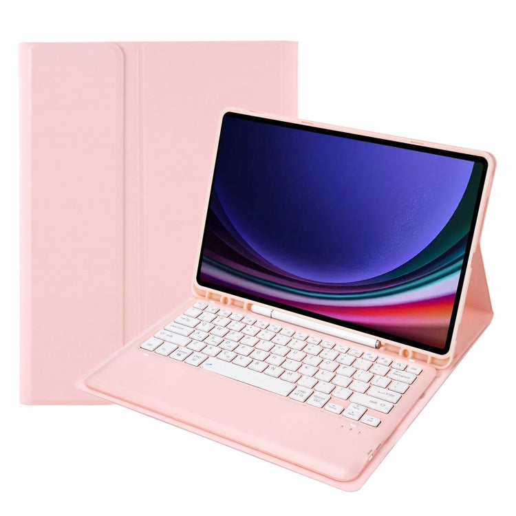 A810B Pen Slot Detachable Bluetooth Keyboard Leather Tablet Case, For Samsung Galaxy Tab S10+, For Samsung Galaxy Tab S9+ / S9 FE+