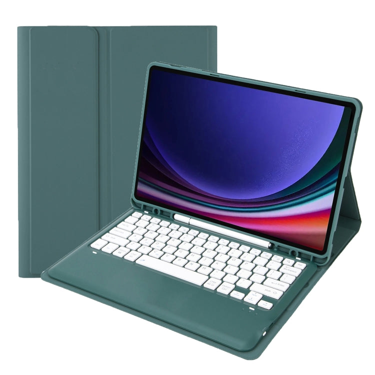 A810B Pen Slot Detachable Bluetooth Keyboard Leather Tablet Case, For Samsung Galaxy Tab S10+, For Samsung Galaxy Tab S9+ / S9 FE+