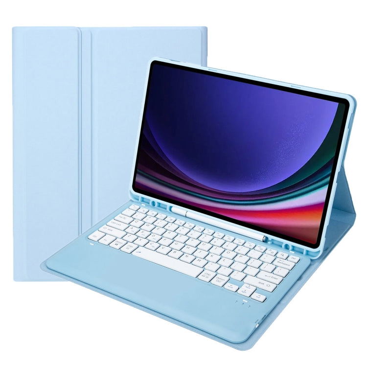 A810B Pen Slot Detachable Bluetooth Keyboard Leather Tablet Case, For Samsung Galaxy Tab S10+, For Samsung Galaxy Tab S9+ / S9 FE+