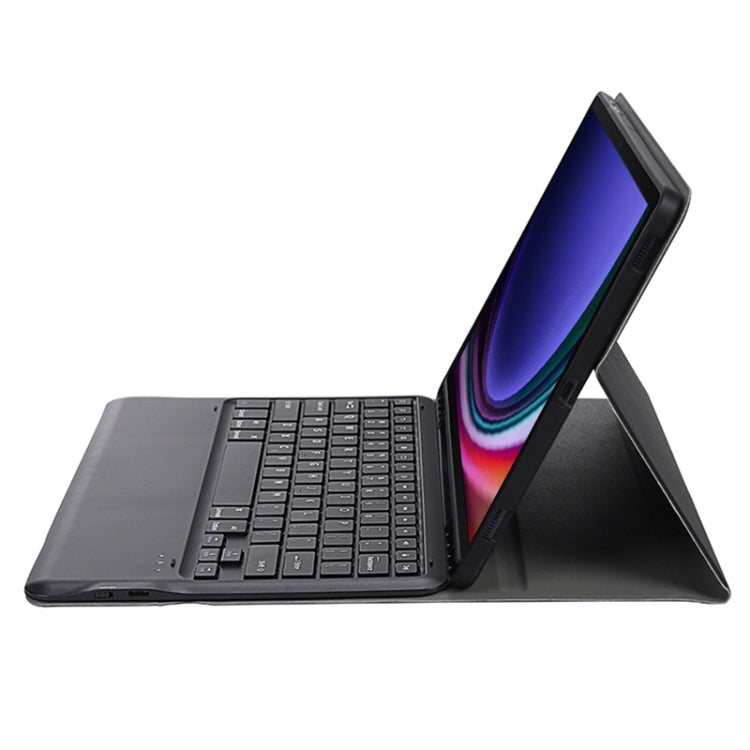 A810B Pen Slot Detachable Bluetooth Keyboard Leather Tablet Case, For Samsung Galaxy Tab S10+, For Samsung Galaxy Tab S9+ / S9 FE+