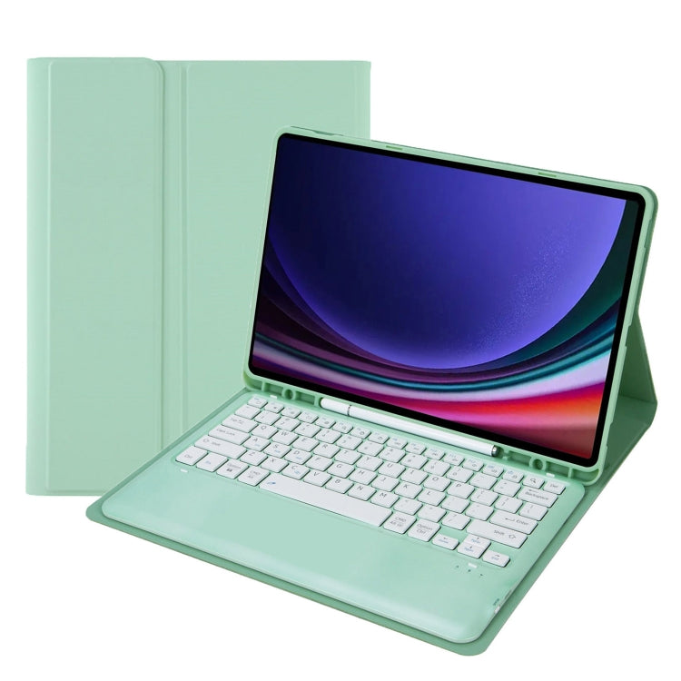 A810B Pen Slot Detachable Bluetooth Keyboard Leather Tablet Case, For Samsung Galaxy Tab S10+, For Samsung Galaxy Tab S9+ / S9 FE+
