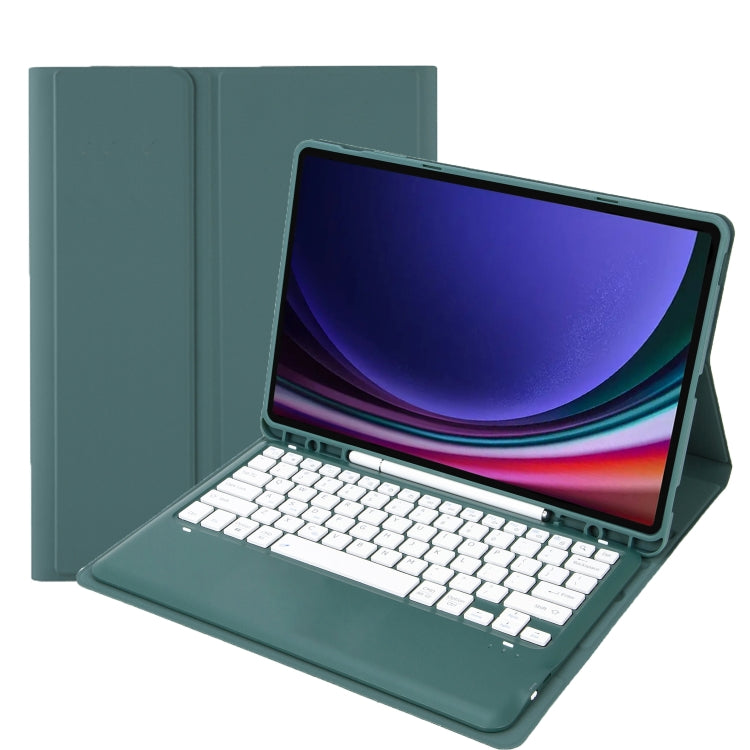 A810B Pen Slot Detachable Bluetooth Keyboard Leather Tablet Case, For Samsung Galaxy Tab S10+, For Samsung Galaxy Tab S9+ / S9 FE+