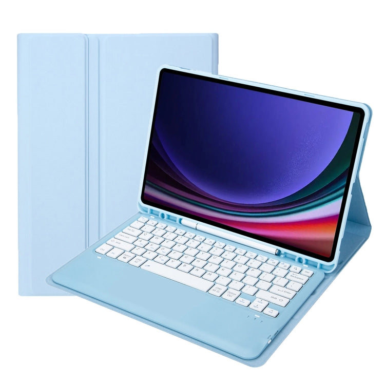 A810B Pen Slot Detachable Bluetooth Keyboard Leather Tablet Case, For Samsung Galaxy Tab S10+, For Samsung Galaxy Tab S9+ / S9 FE+