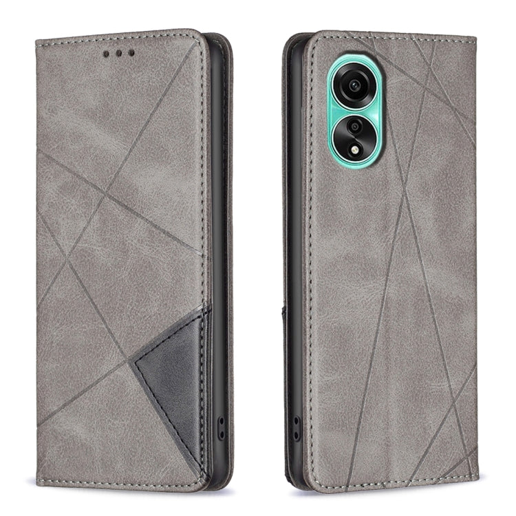 Prismatic Invisible Magnetic Leather Phone Case, For OPPO A58 4G, For OPPO A78 4G, For OPPO A78 5G, For OPPO A98 5G, For OPPO A79 5G, For OPPO A59 5G