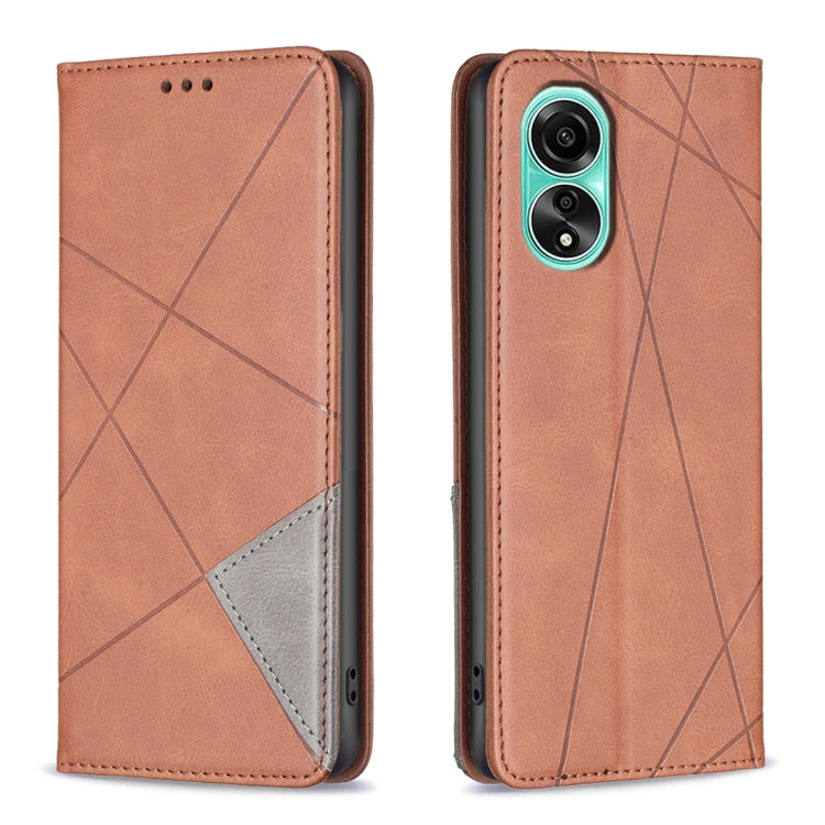 Prismatic Invisible Magnetic Leather Phone Case, For OPPO A58 4G, For OPPO A78 4G, For OPPO A78 5G, For OPPO A98 5G, For OPPO A79 5G, For OPPO A59 5G