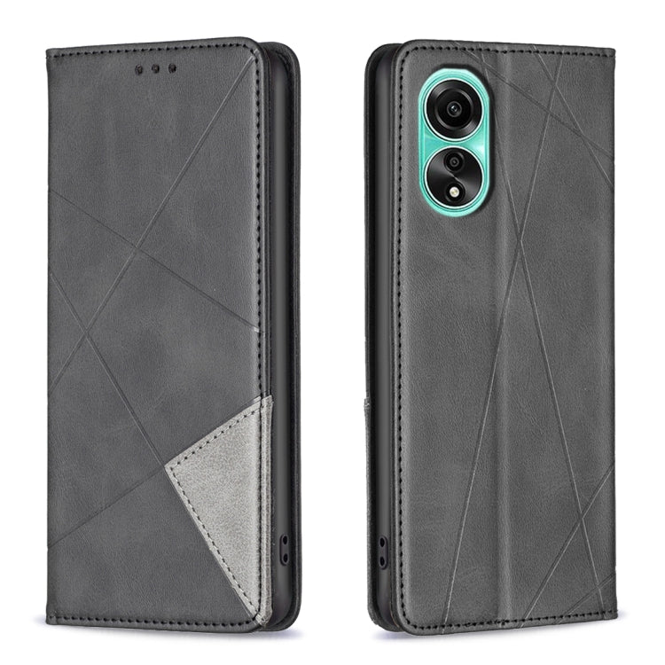 Prismatic Invisible Magnetic Leather Phone Case, For OPPO A58 4G, For OPPO A78 4G, For OPPO A78 5G, For OPPO A98 5G, For OPPO A79 5G, For OPPO A59 5G
