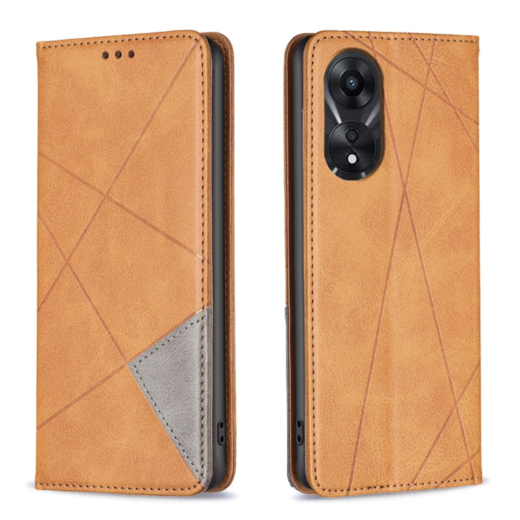 Prismatic Invisible Magnetic Leather Phone Case, For OPPO A58 4G, For OPPO A78 4G, For OPPO A78 5G, For OPPO A98 5G, For OPPO A79 5G, For OPPO A59 5G