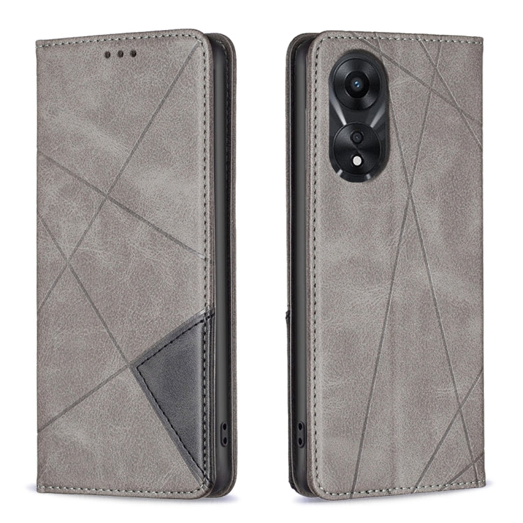 Prismatic Invisible Magnetic Leather Phone Case, For OPPO A58 4G, For OPPO A78 4G, For OPPO A78 5G, For OPPO A98 5G, For OPPO A79 5G, For OPPO A59 5G