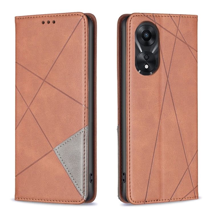 Prismatic Invisible Magnetic Leather Phone Case, For OPPO A58 4G, For OPPO A78 4G, For OPPO A78 5G, For OPPO A98 5G, For OPPO A79 5G, For OPPO A59 5G
