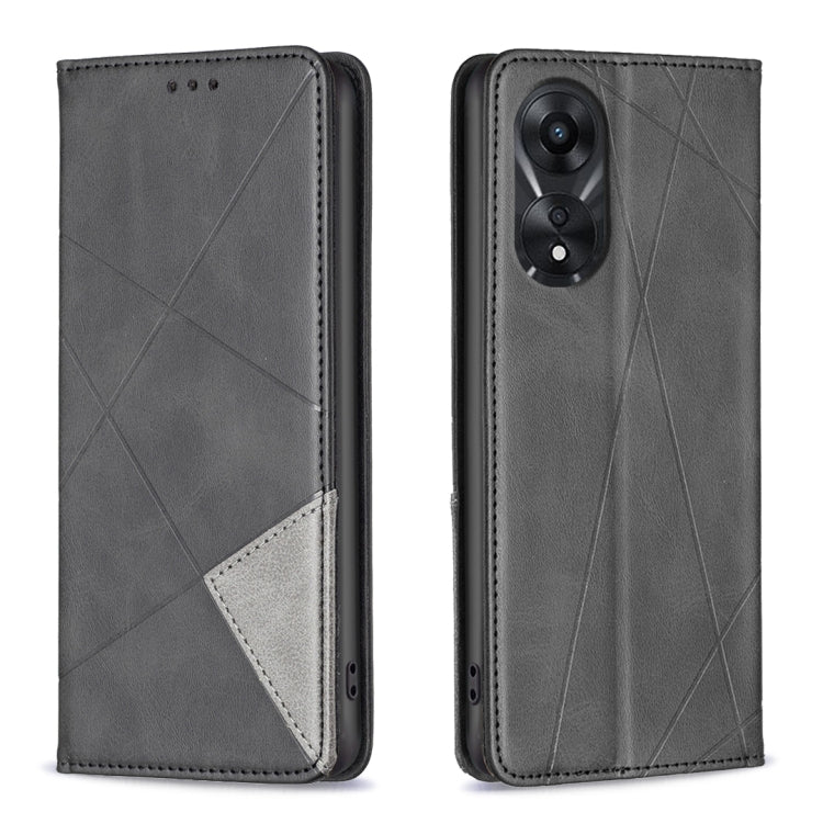 Prismatic Invisible Magnetic Leather Phone Case, For OPPO A58 4G, For OPPO A78 4G, For OPPO A78 5G, For OPPO A98 5G, For OPPO A79 5G, For OPPO A59 5G