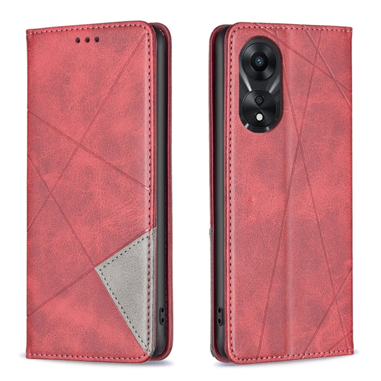 Prismatic Invisible Magnetic Leather Phone Case, For OPPO A58 4G, For OPPO A78 4G, For OPPO A78 5G, For OPPO A98 5G, For OPPO A79 5G, For OPPO A59 5G