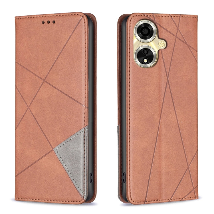 Prismatic Invisible Magnetic Leather Phone Case, For OPPO A58 4G, For OPPO A78 4G, For OPPO A78 5G, For OPPO A98 5G, For OPPO A79 5G, For OPPO A59 5G