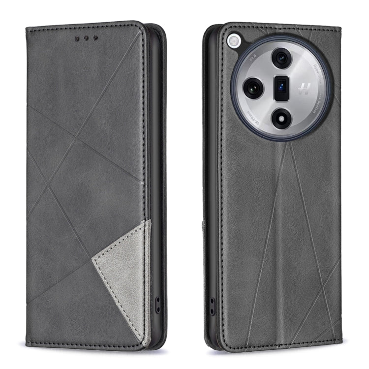 Prismatic Invisible Magnetic Leather Phone Case, For OPPO Find X7 Ultra, For OPPO A38 4G, For OPPO A58 4G, For OPPO A78 4G, For OPPO A78 5G, For OPPO A98 5G, For OPPO A79 5G, For OPPO A59 5G