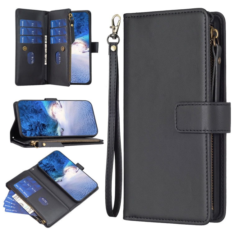9 Card Slots Zipper Wallet Leather Flip Phone Case, For OPPO A58 4G, For OPPO A78 4G, For OPPO A78 5G, For OPPO A98 5G