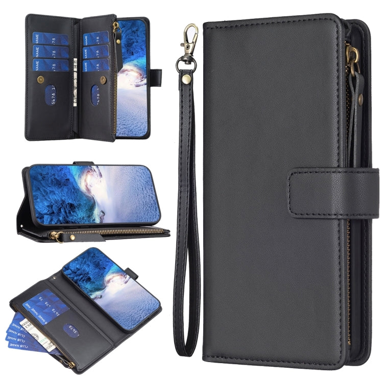 9 Card Slots Zipper Wallet Leather Flip Phone Case, For OPPO A58 4G, For OPPO A78 4G, For OPPO A78 5G, For OPPO A98 5G