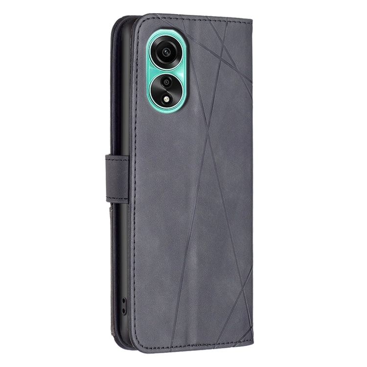 Magnetic Buckle Rhombus Texture Leather Phone Case, For OPPO A78 4G, For OPPO A78 5G, For OPPO A98 5G, For OPPO A79 5G, For OPPO A59 5G