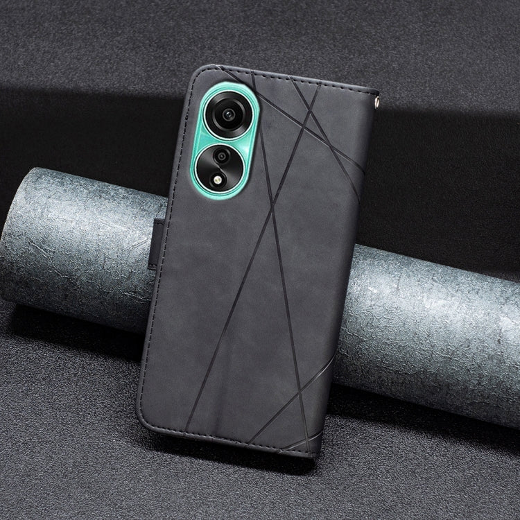 Magnetic Buckle Rhombus Texture Leather Phone Case, For OPPO A78 4G, For OPPO A78 5G, For OPPO A98 5G, For OPPO A79 5G, For OPPO A59 5G