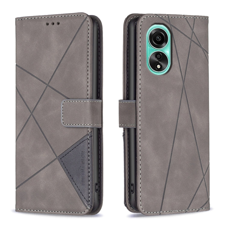 Magnetic Buckle Rhombus Texture Leather Phone Case, For OPPO A38 4G, For OPPO A58 4G, For OPPO A78 4G, For OPPO A78 5G, For OPPO A98 5G, For OPPO A79 5G, For OPPO A59 5G