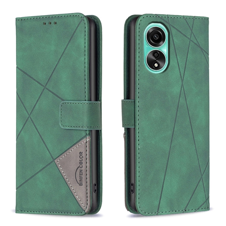 Magnetic Buckle Rhombus Texture Leather Phone Case, For OPPO A38 4G, For OPPO A58 4G, For OPPO A78 4G, For OPPO A78 5G, For OPPO A98 5G, For OPPO A79 5G, For OPPO A59 5G