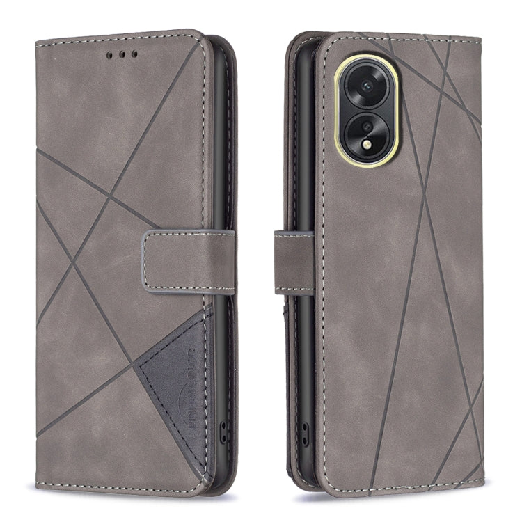 Magnetic Buckle Rhombus Texture Leather Phone Case, For OPPO A38 4G, For OPPO A58 4G, For OPPO A78 4G, For OPPO A78 5G, For OPPO A98 5G, For OPPO A79 5G, For OPPO A59 5G