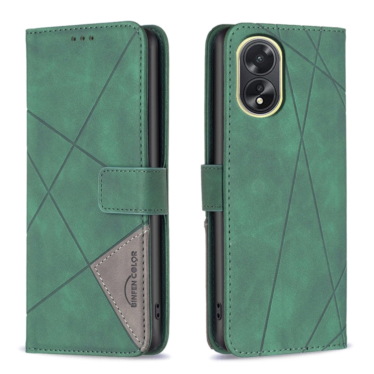 Magnetic Buckle Rhombus Texture Leather Phone Case, For OPPO A38 4G, For OPPO A58 4G, For OPPO A78 4G, For OPPO A78 5G, For OPPO A98 5G, For OPPO A79 5G, For OPPO A59 5G