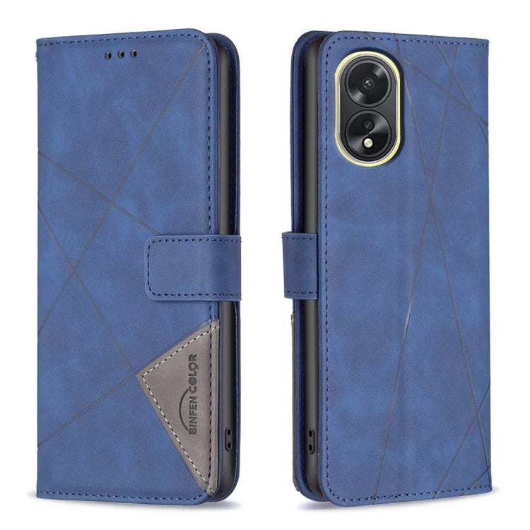 Magnetic Buckle Rhombus Texture Leather Phone Case, For OPPO A38 4G, For OPPO A58 4G, For OPPO A78 4G, For OPPO A78 5G, For OPPO A98 5G, For OPPO A79 5G, For OPPO A59 5G