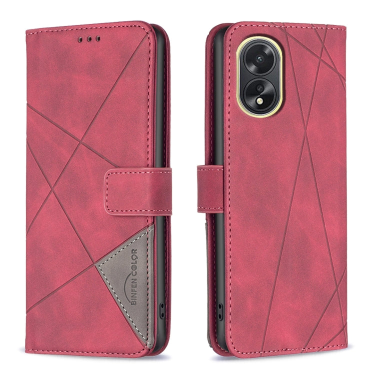 Magnetic Buckle Rhombus Texture Leather Phone Case, For OPPO A38 4G, For OPPO A58 4G, For OPPO A78 4G, For OPPO A78 5G, For OPPO A98 5G, For OPPO A79 5G, For OPPO A59 5G