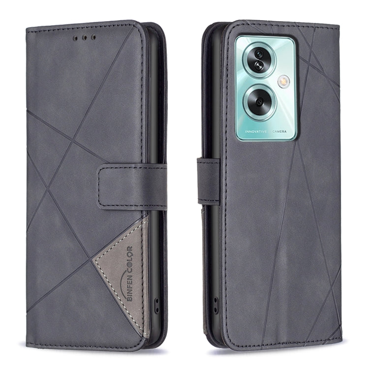 Magnetic Buckle Rhombus Texture Leather Phone Case, For OPPO A78 4G, For OPPO A78 5G, For OPPO A98 5G, For OPPO A79 5G, For OPPO A59 5G