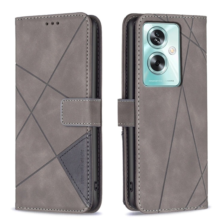 Magnetic Buckle Rhombus Texture Leather Phone Case, For OPPO A78 4G, For OPPO A78 5G, For OPPO A98 5G, For OPPO A79 5G, For OPPO A59 5G