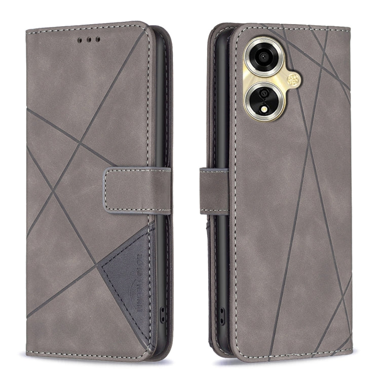 Magnetic Buckle Rhombus Texture Leather Phone Case, For OPPO A78 4G, For OPPO A78 5G, For OPPO A98 5G, For OPPO A79 5G, For OPPO A59 5G