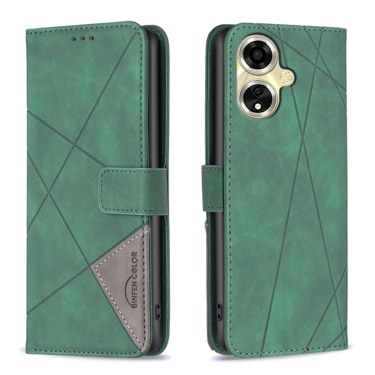 Magnetic Buckle Rhombus Texture Leather Phone Case, For OPPO A78 4G, For OPPO A78 5G, For OPPO A98 5G, For OPPO A79 5G, For OPPO A59 5G
